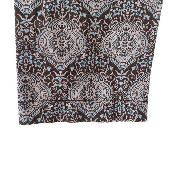 Ann Taylor Signature Fit Brown and Blue Pattern Pants Size 6 - Picture 7 of 7